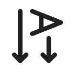 Text Direction Rotate 90 SVG Icon